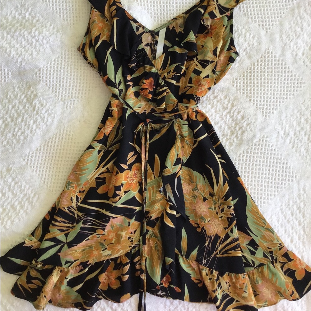 Ruffle Wrap Dress